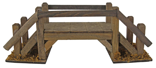Preview: Holzbrücke - Krippenzubehör, ca. L 20 x B 6,5 x H 7,5 cm